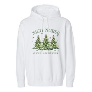 Nicu Nurse Christmas We Wrap The Cutest Little Presents Xmas Gift Garment-Dyed Fleece Hoodie