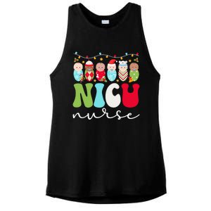 Nicu Nurse Christmas Nicu Nursing Xmas Party Gift Ladies PosiCharge Tri-Blend Wicking Tank