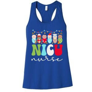 Nicu Nurse Christmas Nicu Nursing Xmas Party Gift Women's Racerback Tank