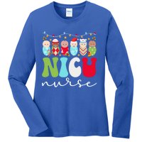 Nicu Nurse Christmas Nicu Nursing Xmas Party Gift Ladies Long Sleeve Shirt