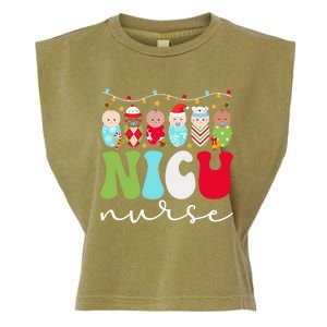 Nicu Nurse Christmas Nicu Nursing Xmas Party Gift Garment-Dyed Women's Muscle Tee