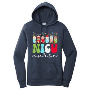 Nicu Nurse Christmas Nicu Nursing Xmas Party Gift Women's Pullover Hoodie