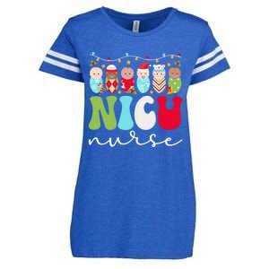 Nicu Nurse Christmas Nicu Nursing Xmas Party Gift Enza Ladies Jersey Football T-Shirt