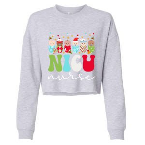 Nicu Nurse Christmas Nicu Nursing Xmas Party Gift Cropped Pullover Crew