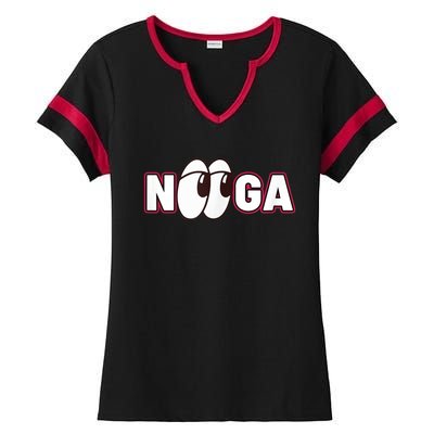 Nooga Nooga Chattanooga State Baseball Sports Ladies Halftime Notch Neck Tee