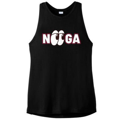 Nooga Nooga Chattanooga State Baseball Sports Ladies PosiCharge Tri-Blend Wicking Tank