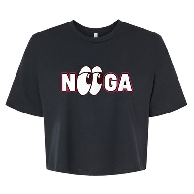 Nooga Nooga Chattanooga State Baseball Sports Bella+Canvas Jersey Crop Tee