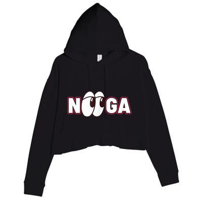 Nooga Nooga Chattanooga State Baseball Sports Crop Fleece Hoodie