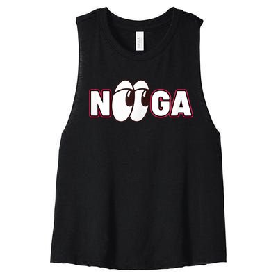 Nooga Nooga Chattanooga State Baseball Sports Women's Racerback Cropped Tank