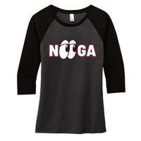 Nooga Nooga Chattanooga State Baseball Sports Women's Tri-Blend 3/4-Sleeve Raglan Shirt