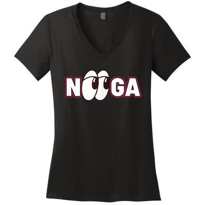 Nooga Nooga Chattanooga State Baseball Sports Women's V-Neck T-Shirt