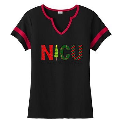 Nicu Nurse Christmas Neonatal Icu Nurse T Holiday Nicu Nurse Ladies Halftime Notch Neck Tee