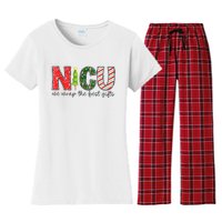 Nicu Nurse Christmas Neonatal Icu Nurse T Holiday Nicu Nurse Women's Flannel Pajama Set