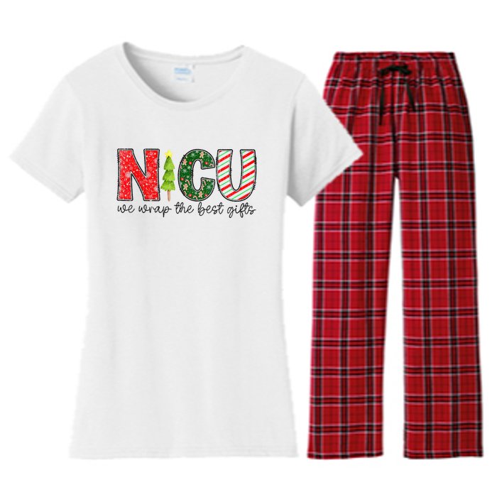 Nicu Nurse Christmas Neonatal Icu Nurse T Holiday Nicu Nurse Women's Flannel Pajama Set