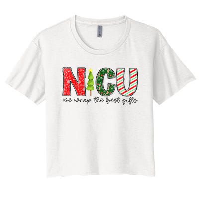 Nicu Nurse Christmas Neonatal Icu Nurse T Holiday Nicu Nurse Women's Crop Top Tee