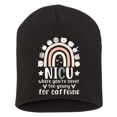 Nicu Nurse Caffeine Neonatal Intensive Care Unit Short Acrylic Beanie