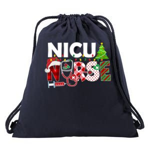 Nicu Nurse Christmas Stethoscope Santa Hat Red Plaid Nurse Meaningful Gift Drawstring Bag