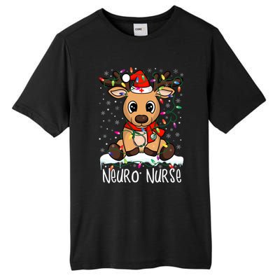 Neuro Nurse Christmas Reindeer Santa Claus Xmas Nurse Scrubs Gift Tall Fusion ChromaSoft Performance T-Shirt