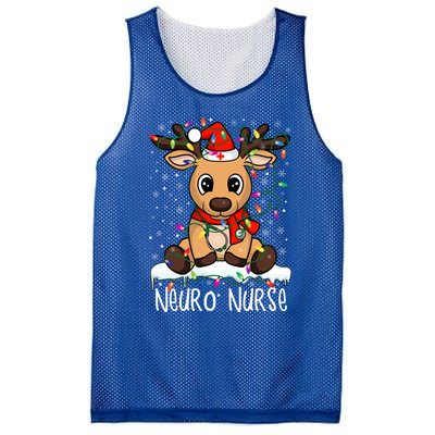 Neuro Nurse Christmas Reindeer Santa Claus Xmas Nurse Scrubs Gift Mesh Reversible Basketball Jersey Tank