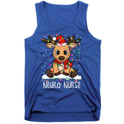 Neuro Nurse Christmas Reindeer Santa Claus Xmas Nurse Scrubs Gift Tank Top