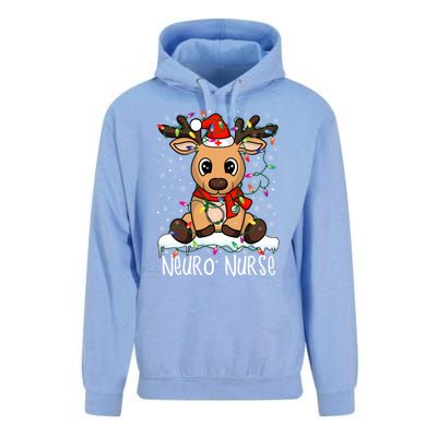 Neuro Nurse Christmas Reindeer Santa Claus Xmas Nurse Scrubs Gift Unisex Surf Hoodie