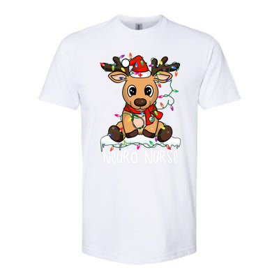 Neuro Nurse Christmas Reindeer Santa Claus Xmas Nurse Scrubs Gift Softstyle CVC T-Shirt