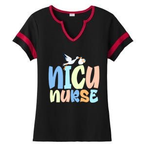 Nicu Nurse Designs Nicu Nurse Squad Cute Gift Ladies Halftime Notch Neck Tee