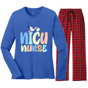 Nicu Nurse Designs Nicu Nurse Squad Cute Gift Women's Long Sleeve Flannel Pajama Set 