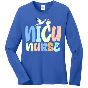 Nicu Nurse Designs Nicu Nurse Squad Cute Gift Ladies Long Sleeve Shirt