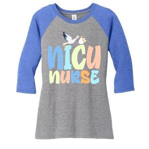 Nicu Nurse Designs Nicu Nurse Squad Cute Gift Women's Tri-Blend 3/4-Sleeve Raglan Shirt