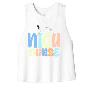 Nicu Nurse Designs Nicu Nurse Squad Cute Gift Women's Racerback Cropped Tank