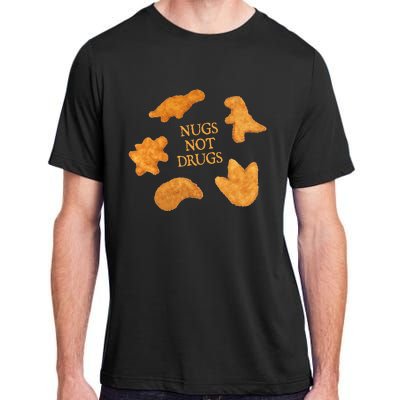 Nugs Not Drugs Funny Dinosaur Chicken Nugget Adult ChromaSoft Performance T-Shirt