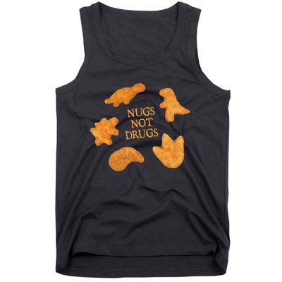 Nugs Not Drugs Funny Dinosaur Chicken Nugget Tank Top