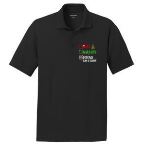 Nice Naughty Depends WhoS Asking Christmas List Holiday Gift PosiCharge RacerMesh Polo