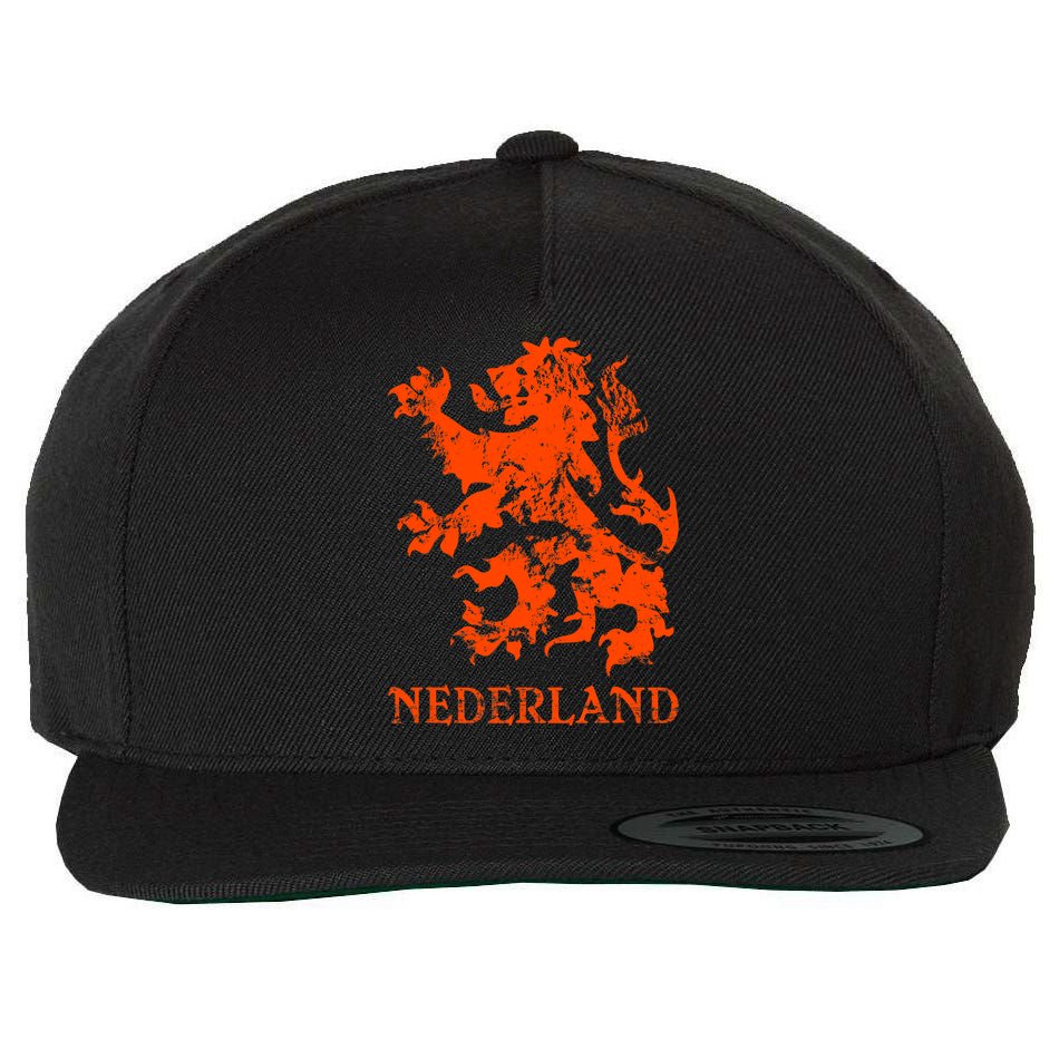 Netherlands Nederland Dutch Lion Wool Snapback Cap