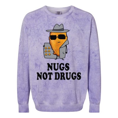 Nugs Not Drugs Funny Chicken Nugget Colorblast Crewneck Sweatshirt