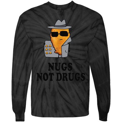 Nugs Not Drugs Funny Chicken Nugget Tie-Dye Long Sleeve Shirt