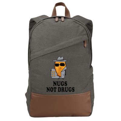 Nugs Not Drugs Funny Chicken Nugget Cotton Canvas Backpack