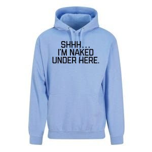 National Nude Day I’m Naked Under Here Funny Cute Joke Cool Gift Unisex Surf Hoodie