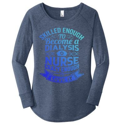 National Nurses Day Dialysis Nursing Life Patient Care Cna Meaningful Gift Women's Perfect Tri Tunic Long Sleeve Shirt