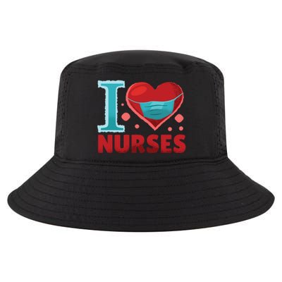 National Nurses Day May 6 I Heart Nurses Gratitude Design Gift Cool Comfort Performance Bucket Hat