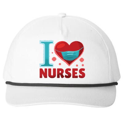 National Nurses Day May 6 I Heart Nurses Gratitude Design Gift Snapback Five-Panel Rope Hat