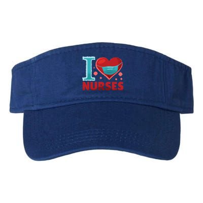 National Nurses Day May 6 I Heart Nurses Gratitude Design Gift Valucap Bio-Washed Visor