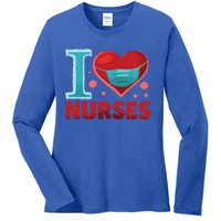 National Nurses Day May 6 I Heart Nurses Gratitude Design Gift Ladies Long Sleeve Shirt