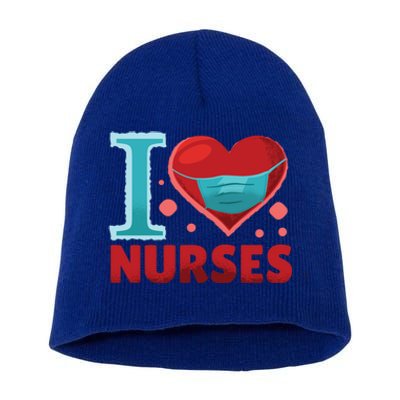 National Nurses Day May 6 I Heart Nurses Gratitude Design Gift Short Acrylic Beanie