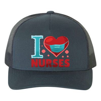 National Nurses Day May 6 I Heart Nurses Gratitude Design Gift Yupoong Adult 5-Panel Trucker Hat