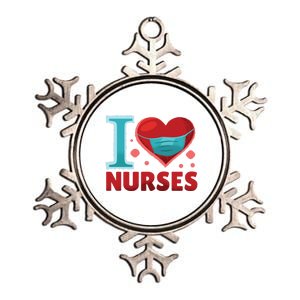 National Nurses Day May 6 I Heart Nurses Gratitude Design Gift Metallic Star Ornament