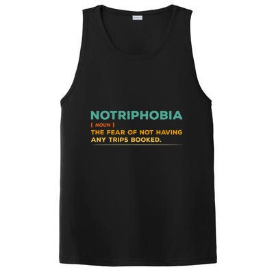 Notriphobia Noun Definition Funny Adventure Travel Lover PosiCharge Competitor Tank