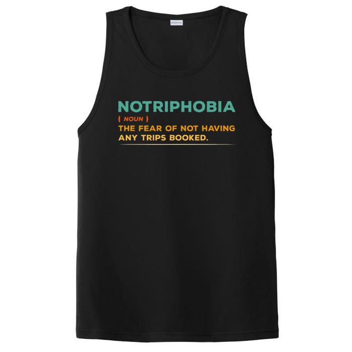 Notriphobia Noun Definition Funny Adventure Travel Lover PosiCharge Competitor Tank