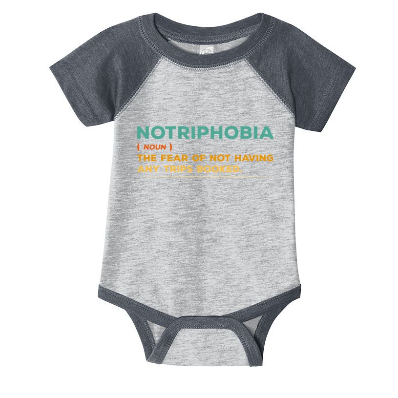 Notriphobia Noun Definition Funny Adventure Travel Lover Infant Baby Jersey Bodysuit
